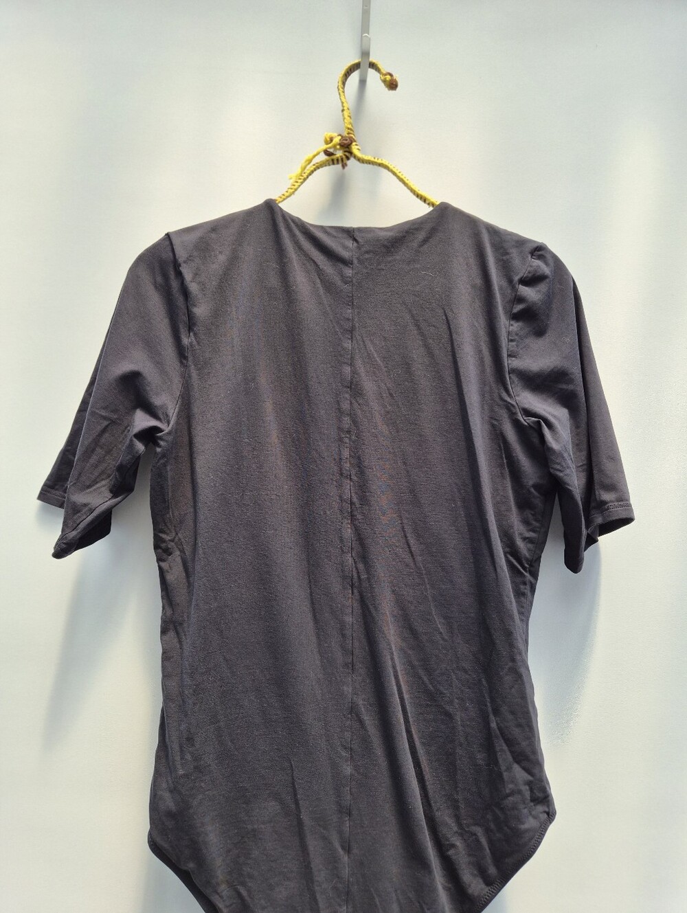 Everlane Supima Cotton Short Sleeve Bodysuit Black Large Clean Girl Minimalist - Picture 12 of 16